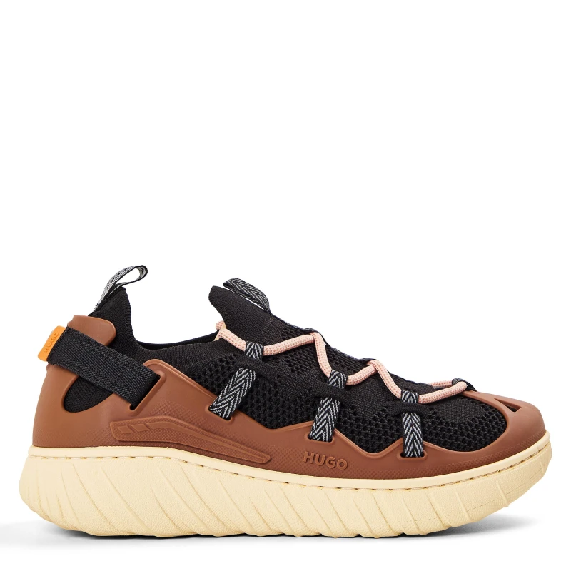 Image of Hugo Mens Reeflyn Slon Kn Casual Low-Top Trainers Open Brown male 8 (42)