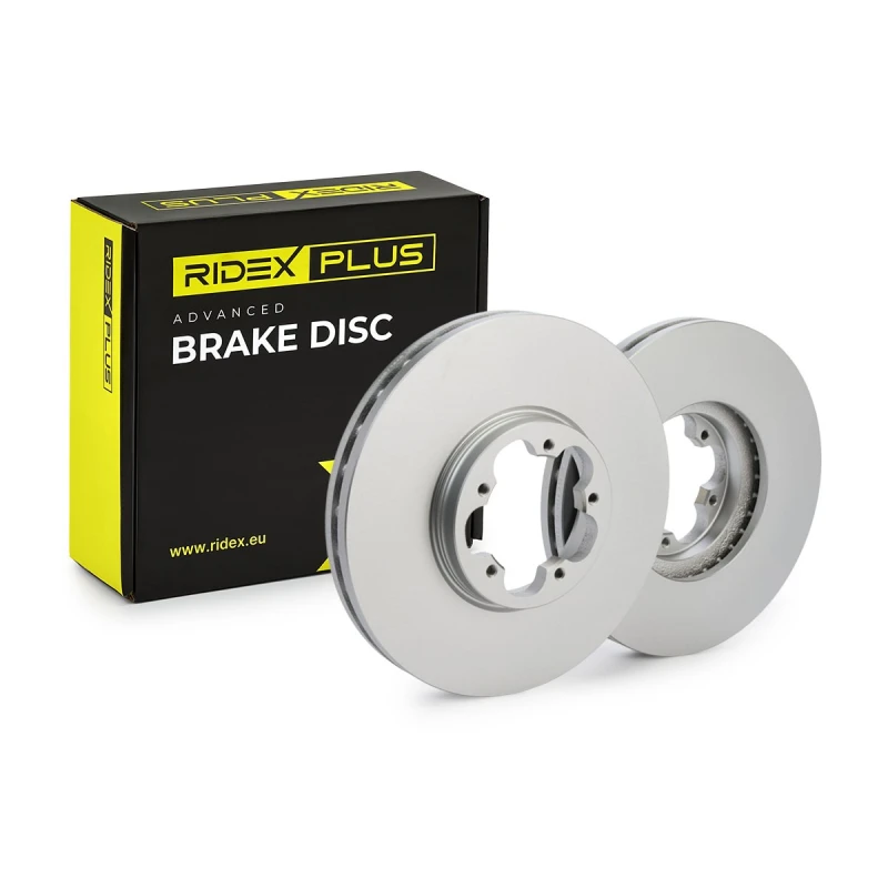 Image of RIDEX PLUS 82B1663P Brake disc Front Axle, Vented, Grey Cast Iron, Coated, High-carbon, without bolts/screws Grey Cast Iron Brake Disc (82)