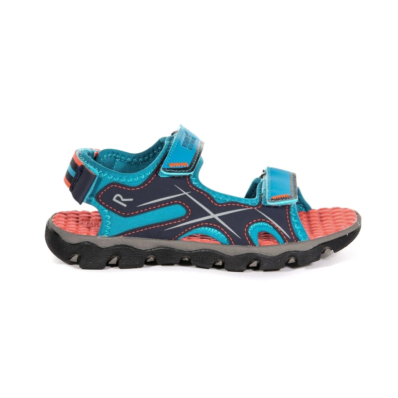 Image of Regatta Kids & Girls Kota Drift Lightweight Walking Sandals UK Size 1 (EU 33) Enamel/Fiery Coral RKF613-9VF-1