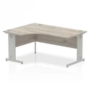 Image of Impulse Cable Managed 1600 Left Hand Crescent Desk Grey Oak