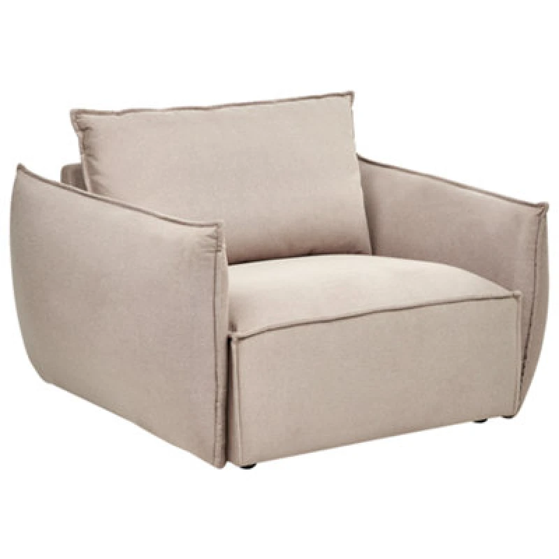 Image of Beliani Armchair Kunes Fabric Taupe