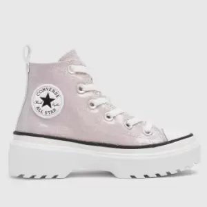 Converse Lilac Ctas Lugged Lift Girls Junior Trainers