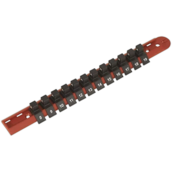 Image of Sealey 3/8" Drive Socket Retaining Rail 12 Clips 3/8"