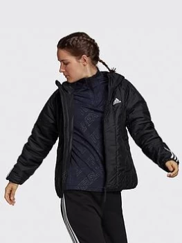 Image of adidas Itavic Hooded Jacket - Black, Size 2XL, Women