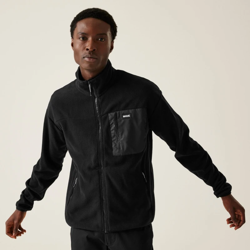 Image of Regatta Regatta Men 'Frankie' Full Zip Fleece in Black Size: large Black L Male 5063019778105