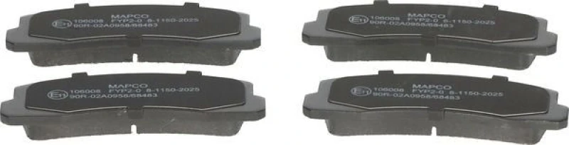 Image of MAPCO 106008 Brake pad set Front Axle, excl. wear warning contact Brake Pad Set,disc brake (402)