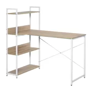 image of Zennor Altitude Shelf Desk - White/Brown