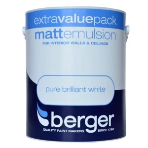 image of Berger Matt Emulsion - Brilliant White - 3L