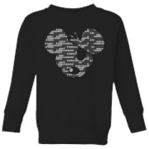 image of Danger Mouse Word Face Kids Sweatshirt - Black - 11-12 Years