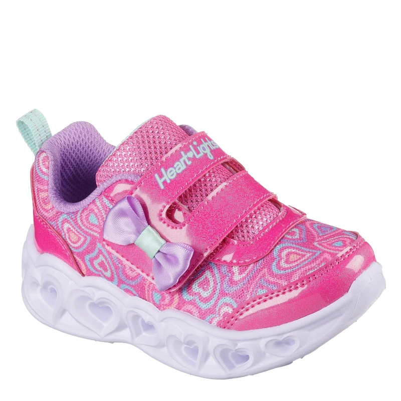 Image of Skechers Kids Heart Lights Boogie Land Light Up Trainers Pink female C4 (21)