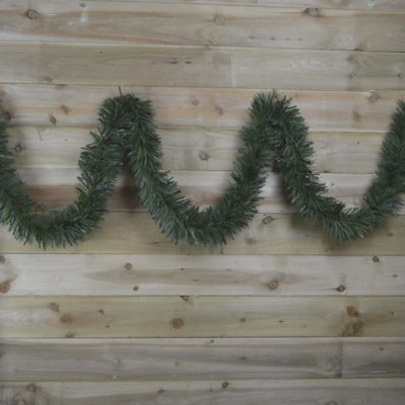 Image of Samuel Alexander 10M X 15Cm Luxury Chunky Cut Tinsel Garland Christmas Tree Decoration - Green