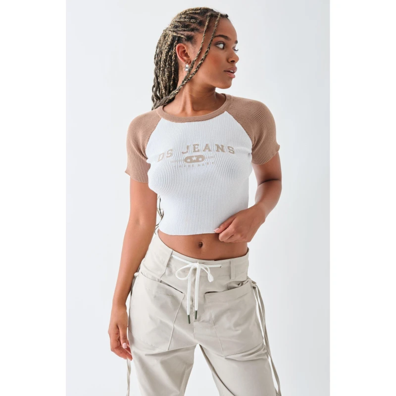 Image of Daisy Street Daisy Knit Raglant T - White White 8