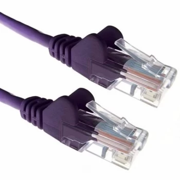 Image of Zexum Purple RJ45 Cat5e High Quality 24AWG Stranded Snagless UTP Ethernet Network LAN Patch Cable - 1.5 Meter
