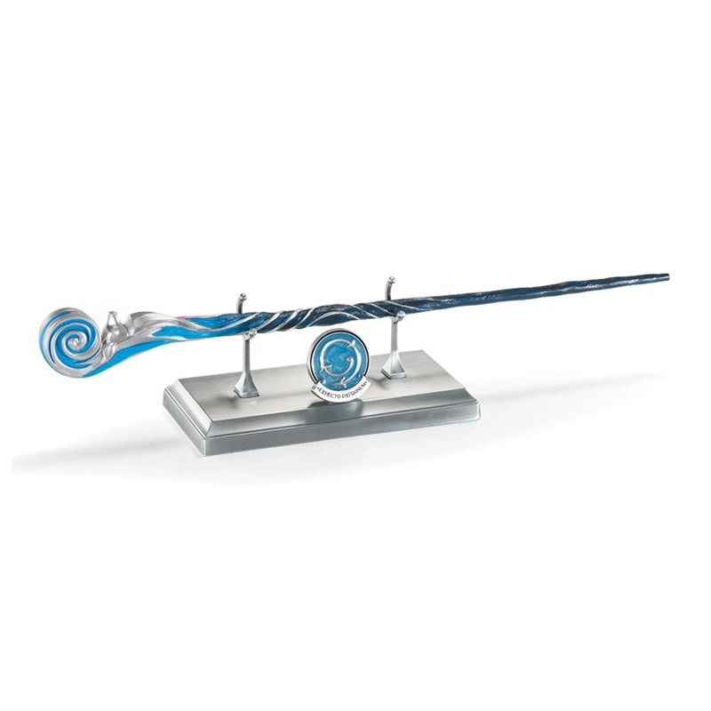 Image of The Noble Collection Harry Potter 'Expecto Patronus' Celebration Wand Limited Edition in Blue Blue Unisex