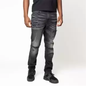 image of Firetrap Mens Tapered Jean - Black