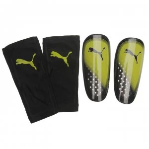 Puma One Slip Shin Guards - Black/Yellow