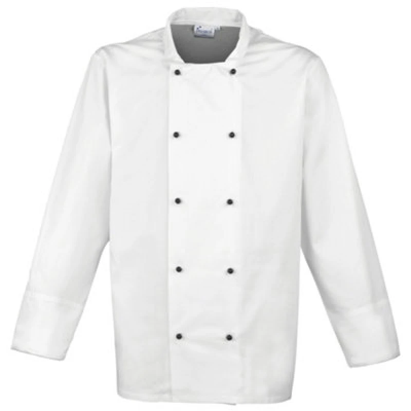 Image of Premier Premier Men Cuisine Long Sleeve Chefs Jacket in White Size: X-Small White XS Male 5055805367976