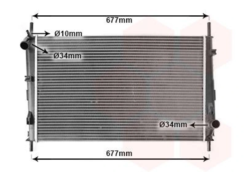 Image of VAN WEZEL Engine radiator VAN WEZEL 18002335