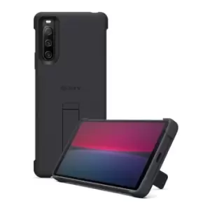 image of Sony Xperia 10 IV Black Style Cover with Stand XQZCBCCB.ROW