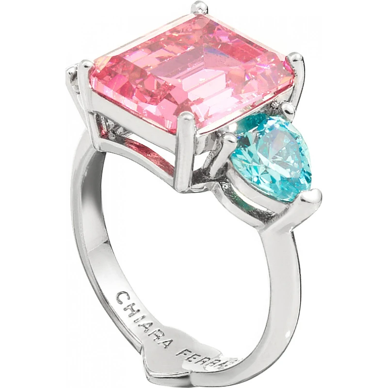 Image of Chiara Ferragni Womens Rainbow Stackable Stack Rings Multi female 10