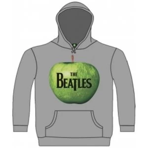 image of The Beatles Apple Hooded Top Grey: X Large