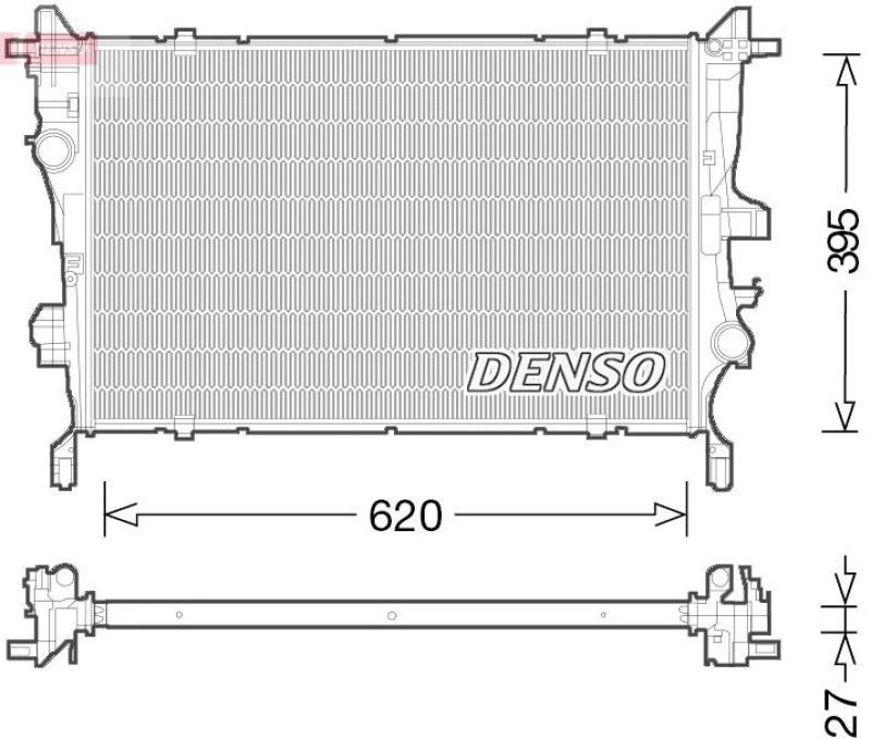 Image of DENSO Engine radiator DENSO DRM09045