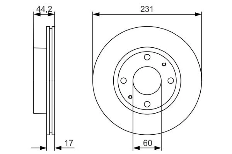 Image of Bosch 0 986 479 R23 Brake disc Vented, Oiled Brake Disc (82)