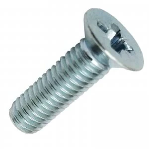 image of Machine Screw Pozi Countersunk Bright Zinc Plated M4 20mm Pack of 100