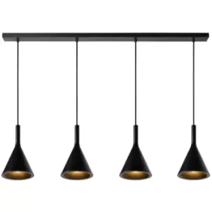 Image of Lucide GIPSY - Bar Pendant Light - 4xE27 - Black