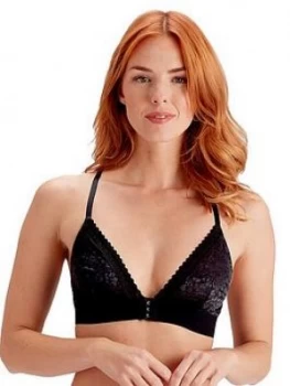 Image of Pretty Polly Non Wired Triangle Bra - Black, Size 8, Women
