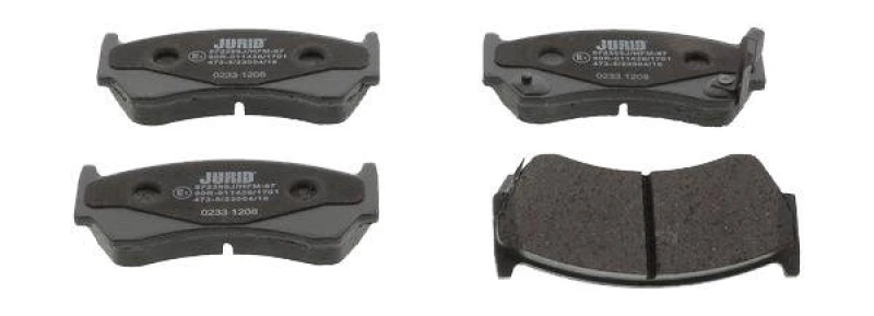 Image of JURID 572396J Brake pad set with acoustic wear warning, without accessories Brake Pad Set,disc brake (402)