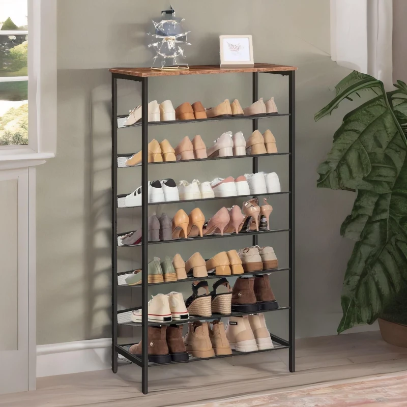Image of Rafaelo Mobilia Large Capacity Shoe Storage in Brown Brown Unisex