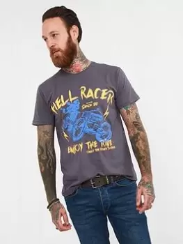 Image of Joe Browns Joe Browns Enjoy The Ride Tee - Grey, Size 2XL, Men