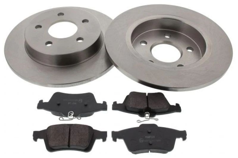 Image of MAPCO 47664 Brake disc and pads set Rear Axle, Brake Disc Type: solid Brake Set,disc brakes (3405)