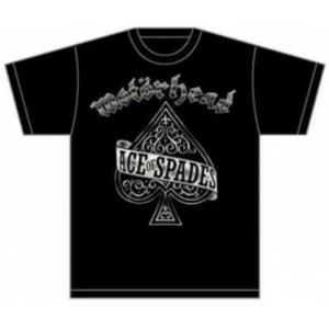 image of Motorhead Ace of Spades B&W Tattoo Mens T Shirt: Large