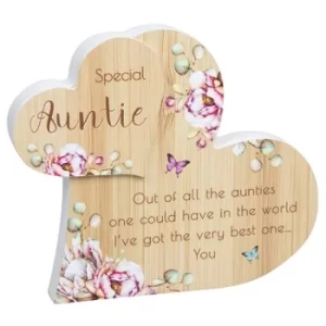 image of Vintage Floral Standing Heart Auntie