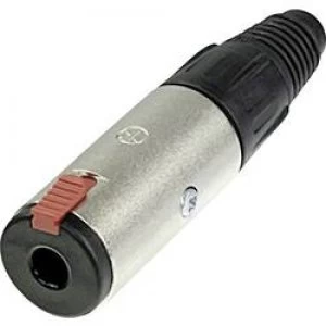 image of 6.35mm audio jack Socket straight Number of pins 3 Stereo Silver Neutrik NJ3FC6