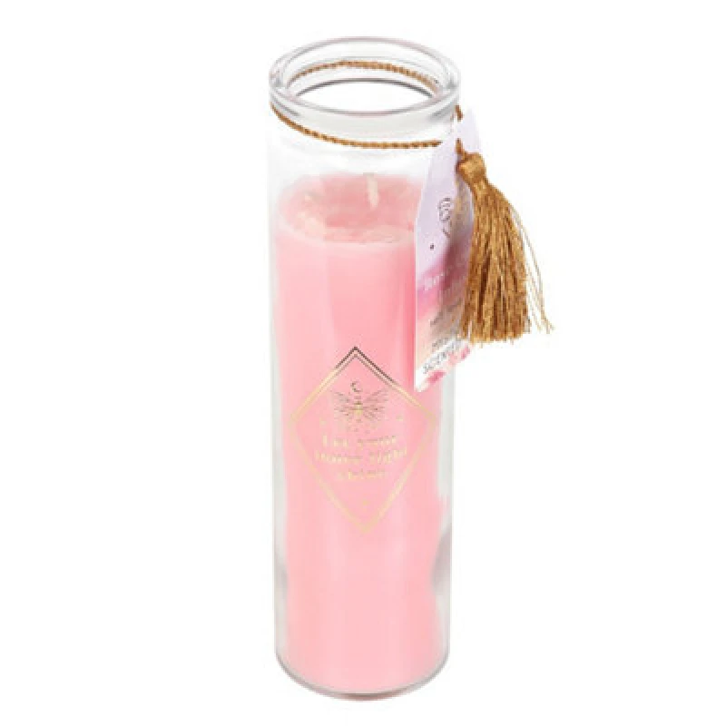 Image of Something Different Something Different Mystic Rose Quartz Tube Candle in Pink Pink One Size Unisex 5063693744861