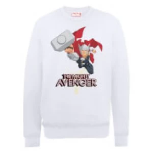 Image of Marvel Avengers Assemble The Mighty Thor Sweatshirt - White - XL