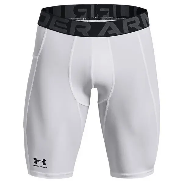 Image of Under Armour HeatGear Pocket Long Shorts Mens Baselayer Shorts S Blue 42810218350