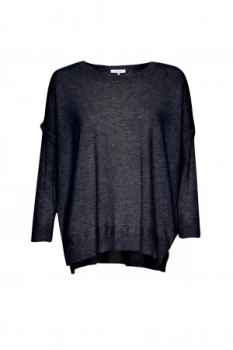 image of Great Plains Rania Cashmere and Wool Blend Jumper Blue