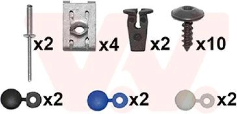 Image of VAN WEZEL Mounting Kit, bumper VAN WEZEL 5863794
