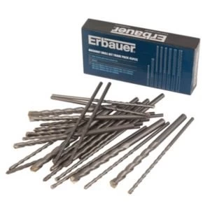 image of Erbauer Masonry drill bit trade pack L160mm 45 Piece 4 10mm