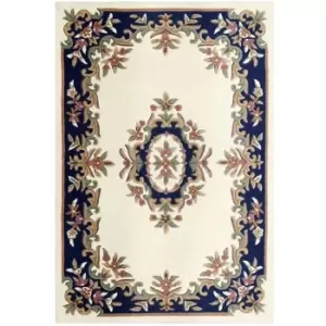 Image of Oriental Weavers Royal Cream Blue Rug - 160x235, Wool