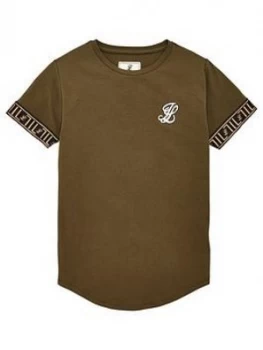 Image of Illusive London Boys Tech Short Sleeve T-Shirt - Khaki, Size 9-10 Years