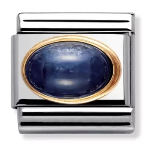 Image of Nomination CLASSIC Gold Oval Sapphire Charm 030504/08