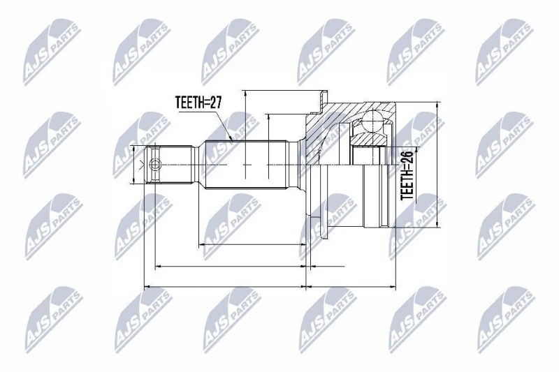 Image of NTY CV joint kit NTY NPZ-MS-060