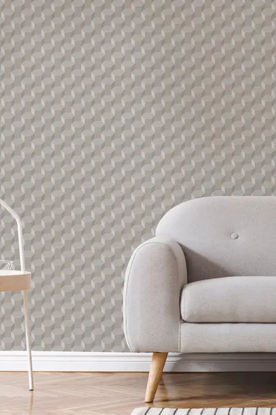 image of Sublime Vintage Geometrics Neutral Geometric Wallpaper