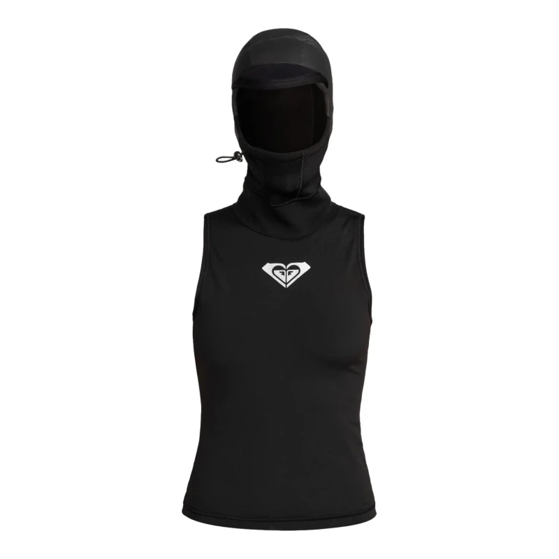 Image of Roxy Womens sleeveless surf hoodie Roxy 2.0 Swell S Pp Flt HD V2 Noir Female 4