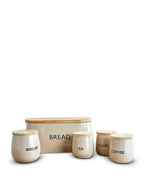 Image of Tower Tower 5 Piece Storage Set - Latte Latte EN38701